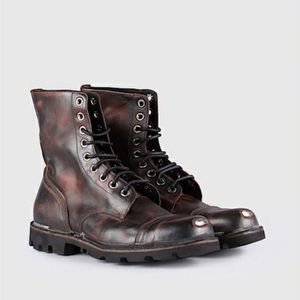 Diesel Hardkor Steel Toe Mens Lace Up Boots NWT